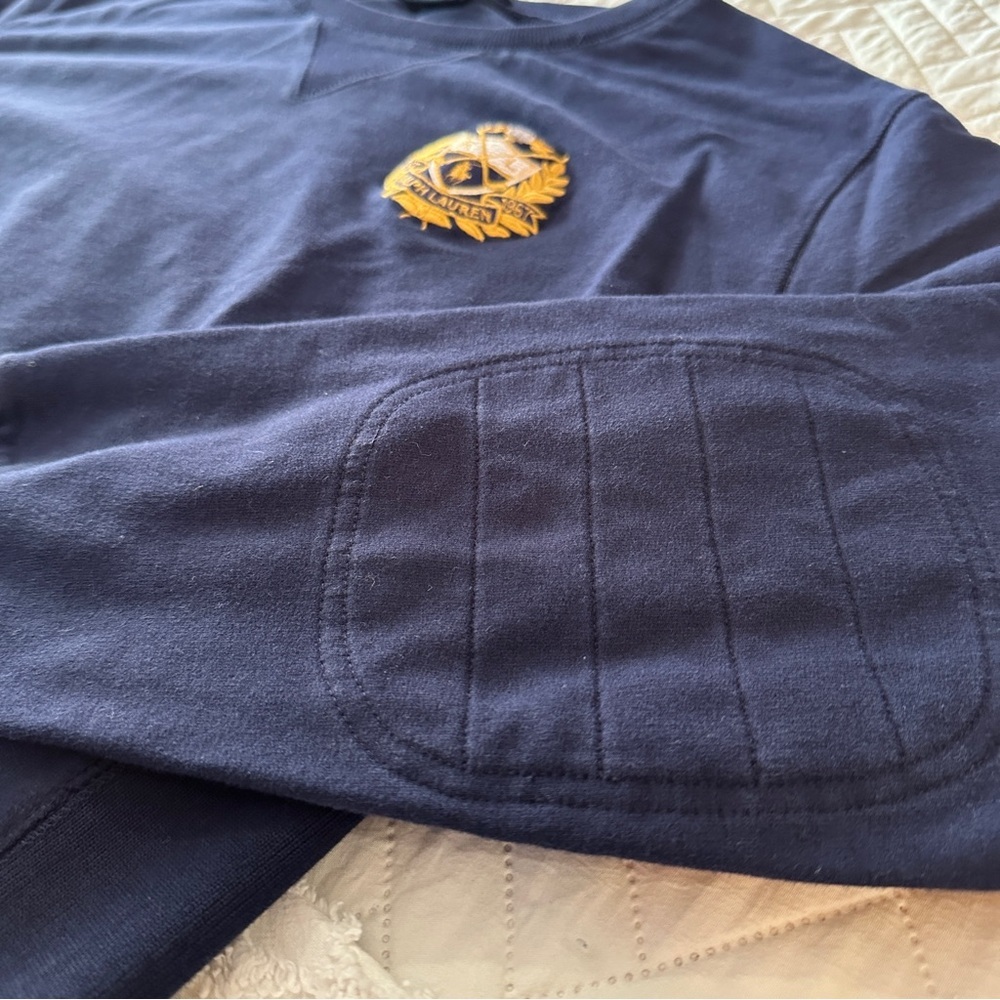Ralph Lauren Navy Sweatshirt with Gold Emblem - Picture 7 of 15